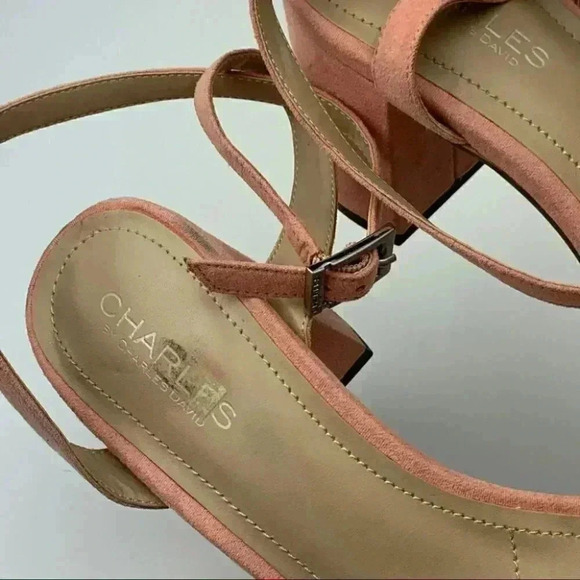 Charles Charles David heels size 8 pink faux suede - Picture 11 of 15